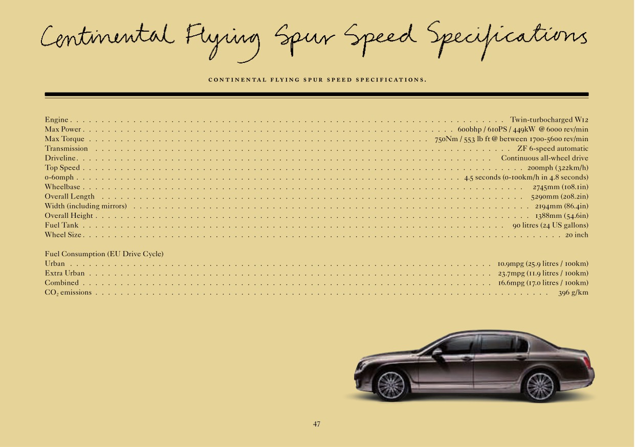 2012 Bentley Continental Flying Spur Brochure Page 30
